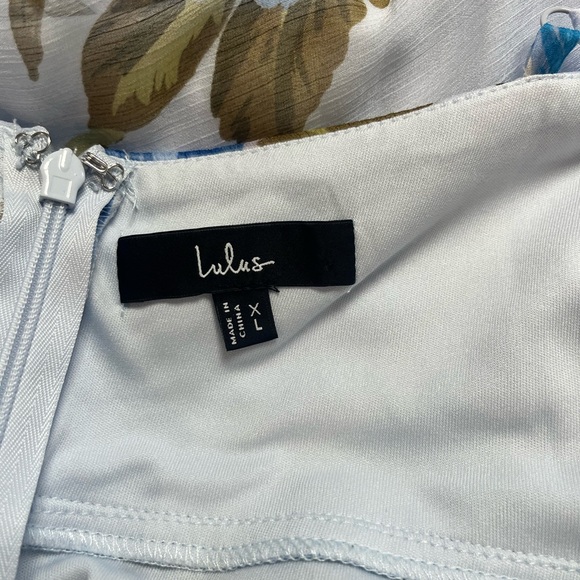 Lulu's Blue and White Floral Maxi Dress - Picture 8 of 9